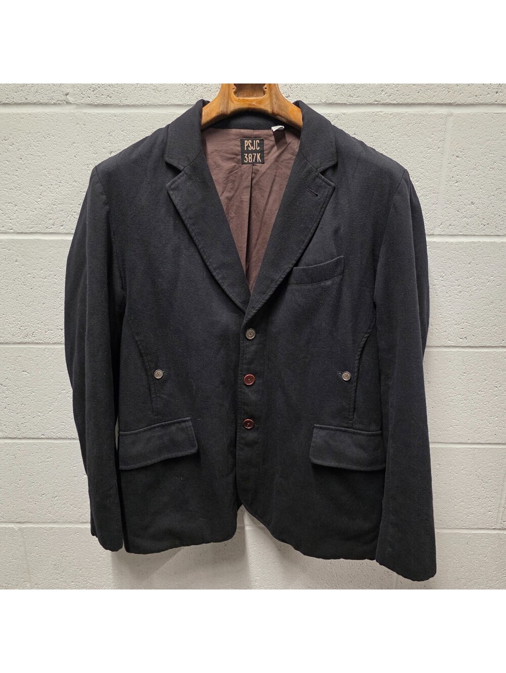 Paul Smith PSJC 387K Wool Cotton Solid Flannel Pattern tailored jacket L  Men's
